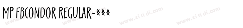 MP FBCondor Regular字体转换